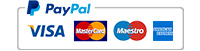 Visa, Mastercard, Maestro und Amex über Paypal Logo