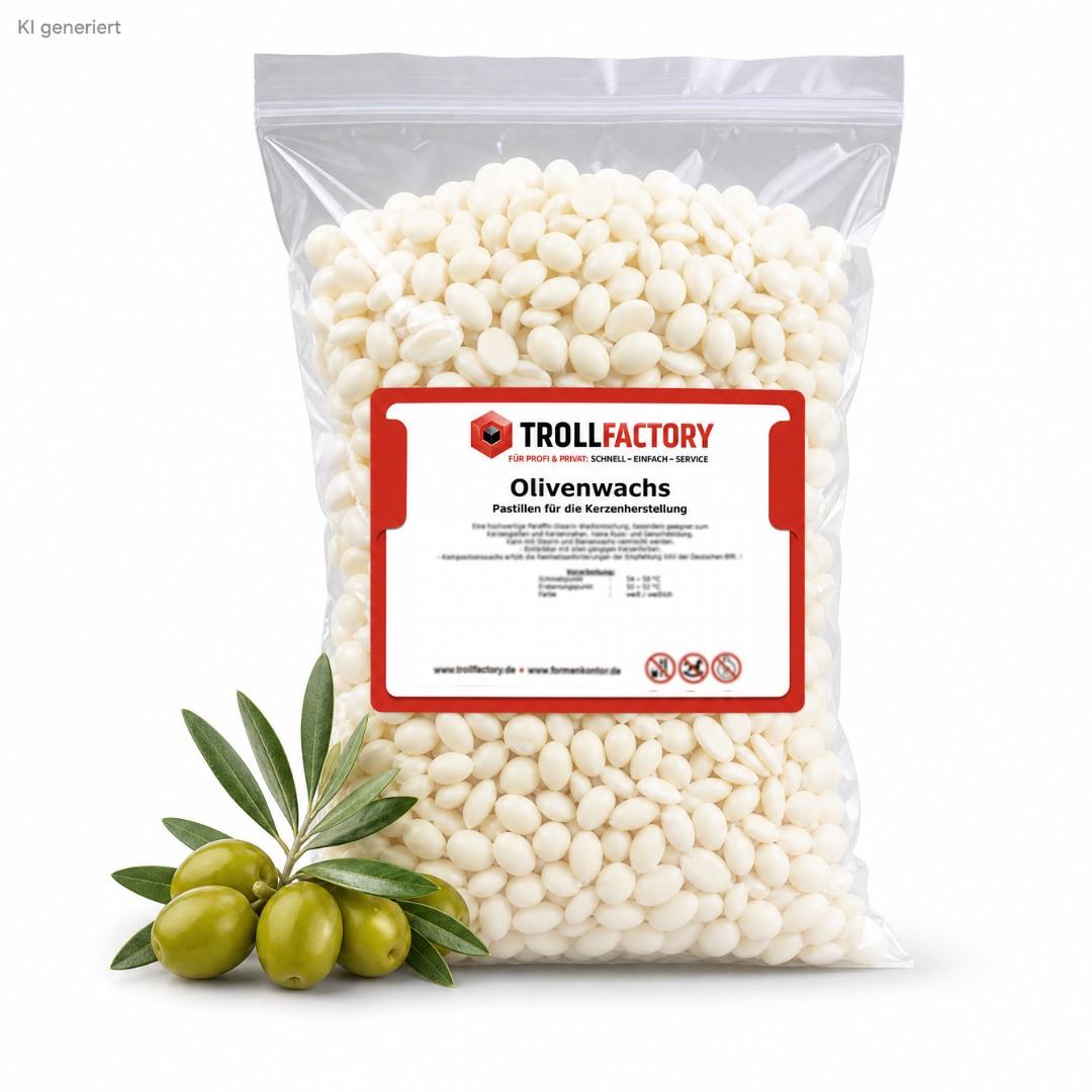 Olivenwachs Kerzenwachs vegan Kerzen gießen Naturbasis TOP Wachs Pastillen - Größe: 25kg