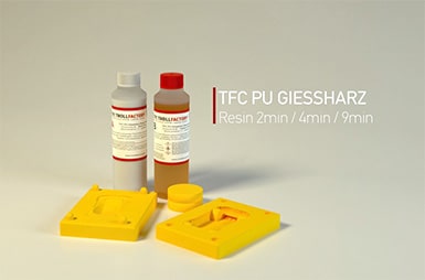 TFC PU Giessharz Banner Banner mit TFC PU Giessharz Resin mit 2min, 4min und 9min Aushärtungszeit