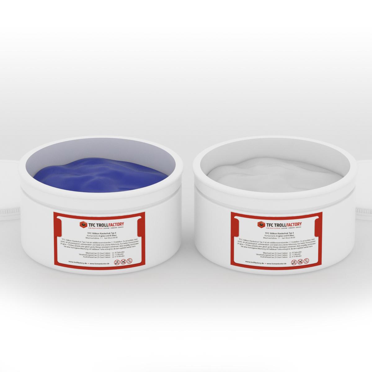 TFC Silikon Kautschuk Typ 4 Knetsilikon knetbar hart Shore 90 1:1 - Größe: 500g (2x250g) TFC Silikon Kautschuk Typ 4 Knetsilikon knetbar hart Shore 90 1:1 - Größe: 500g (2x250g)
