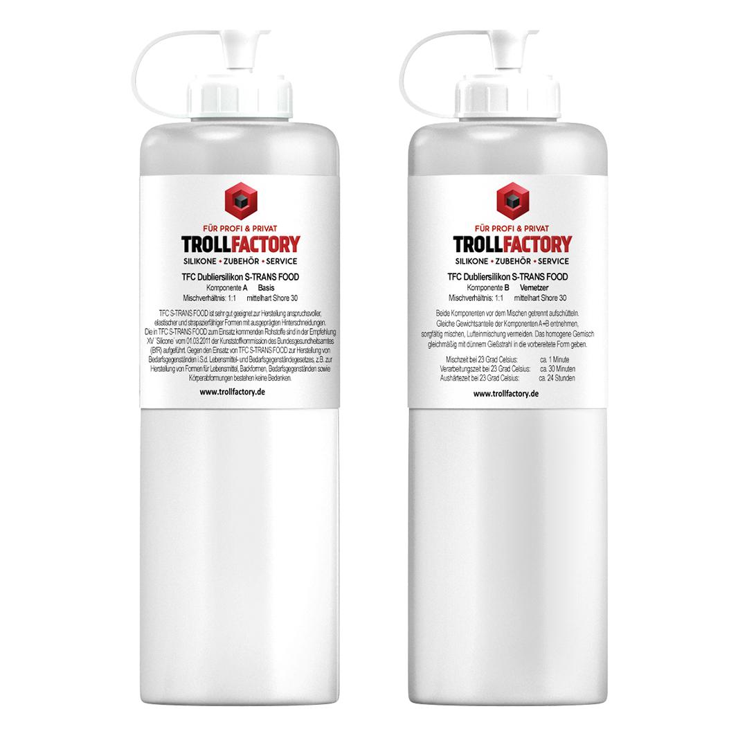 TFC Dubliersilikon S-TRANS FOOD mittelhart Shore 30 1:1 - Größe: 500g (2x250g) TFC Dubliersilikon S-TRANS FOOD mittelhart Shore 30 1:1 - Größe: 500g (2x250g)