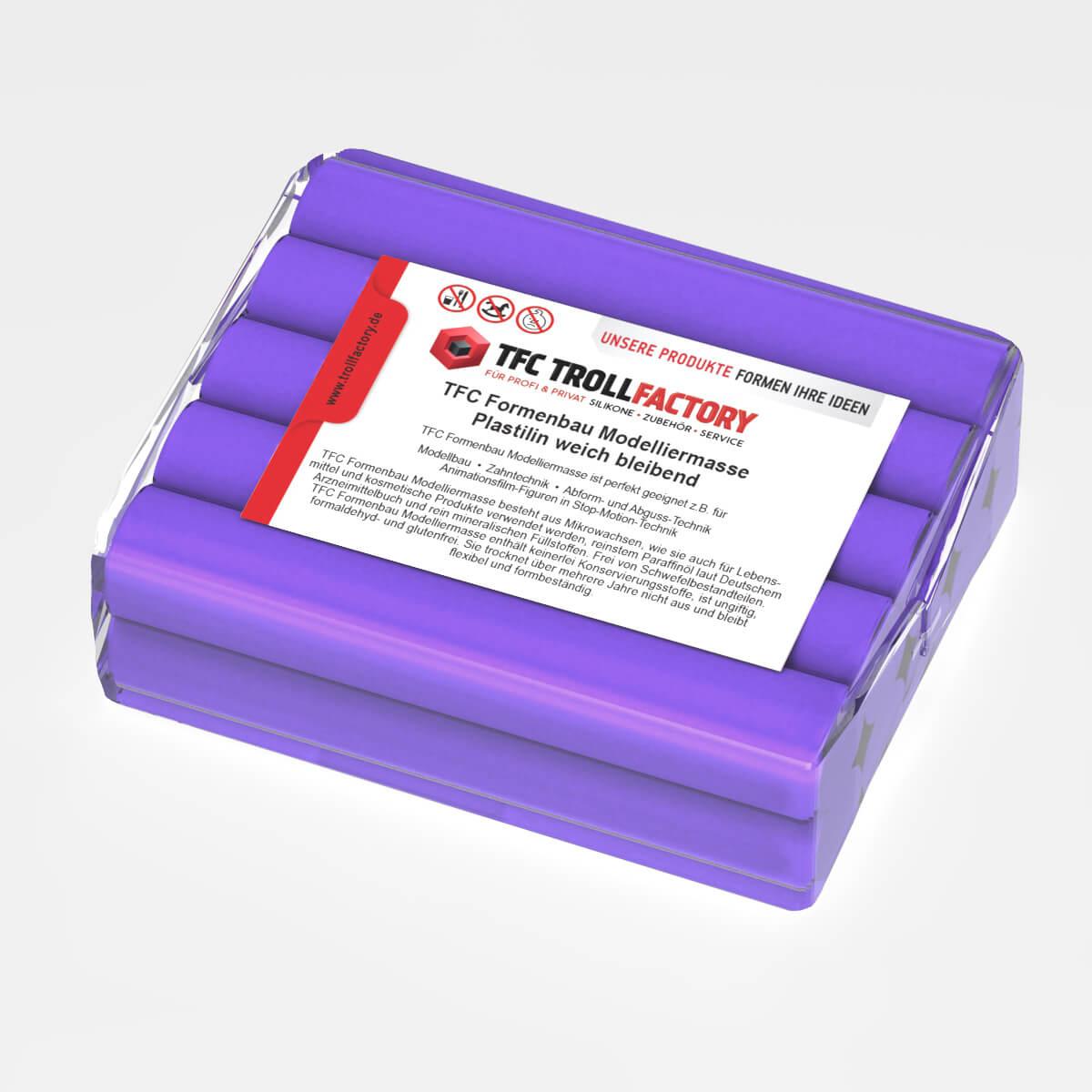 TFC Formenbau Modelliermasse violett Plastilin weich bleibend schwefelfrei - Größe: 500g TFC Formenbau Modelliermasse violett Plastilin weich bleibend schwefelfrei - Größe: 500g