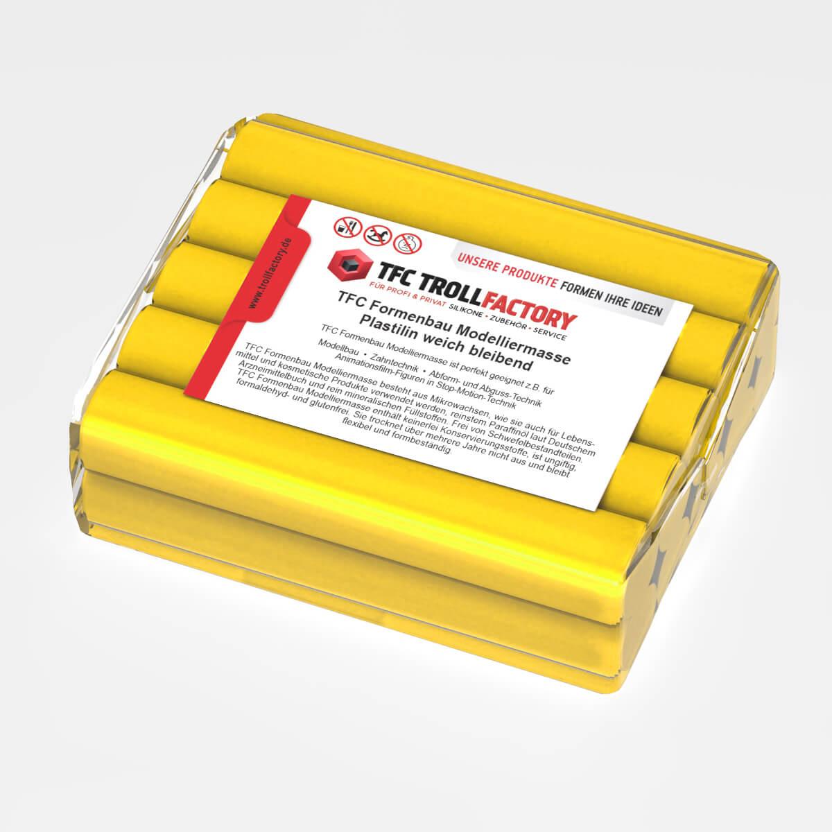 TFC Formenbau Modelliermasse gelb Plastilin weich bleibend schwefelfrei  - Größe: 500g TFC Formenbau Modelliermasse gelb Plastilin weich bleibend schwefelfrei  - Größe: 500g