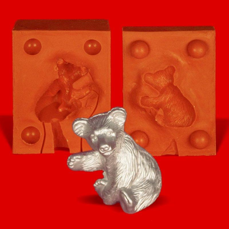 Zinn Giessform Bär sitzend Pfote gehoben  - Silikonform hitzebeständig - benötigt ca. 50g Reinzinn Zinn Giessform Bär sitzend Pfote gehoben  - Silikonform hitzebeständig - benötigt ca. 50g Reinzinn