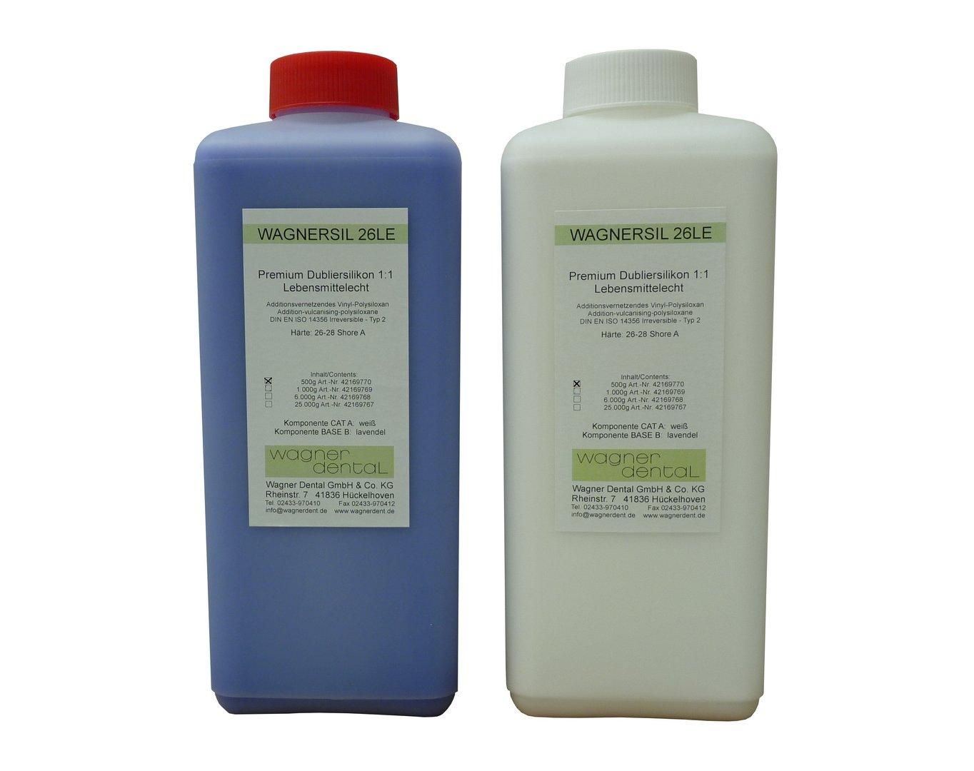 Wagnersil Premium 26 LE lavendel Shore 26 EFZ 360 min 1:1 - Größe: 1kg (2x500g)