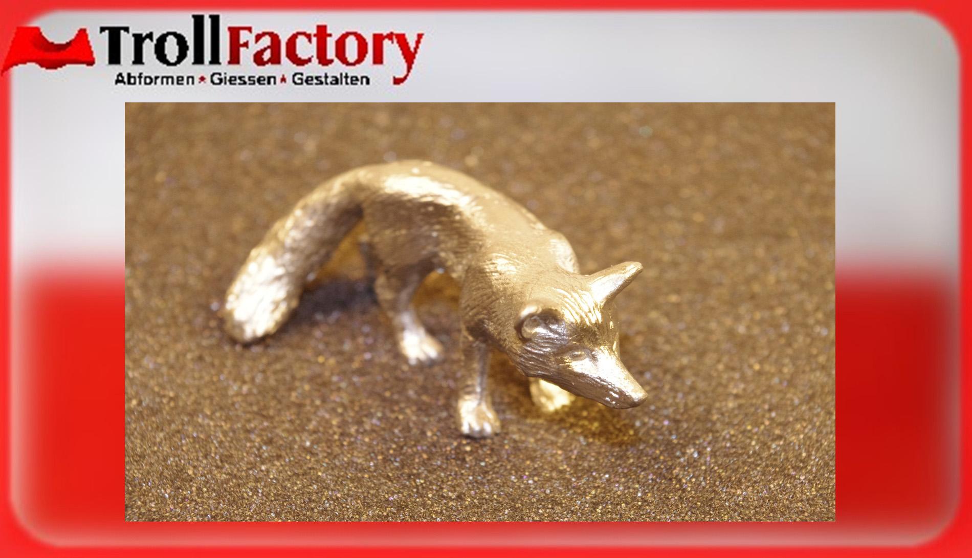 Zinn Giessform Fuchs Reinecke  - Silikonform hitzebeständig - benötigt ca. 90g Reinzinn
