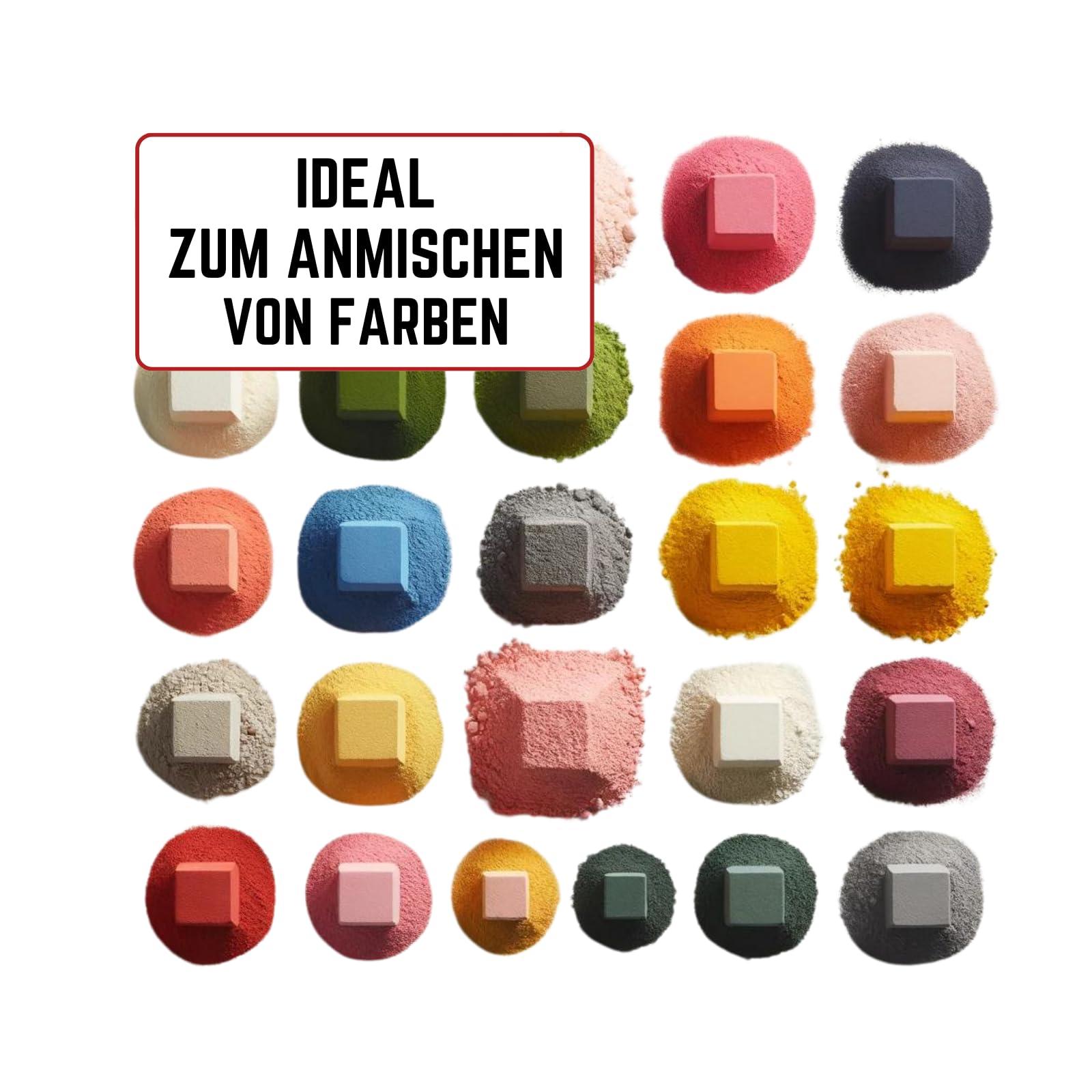 Set 7 x TFC Farbpigment Oxid je 50 g schwarz braun, grün, hellblau, ziegelrot, gelb, weiß
