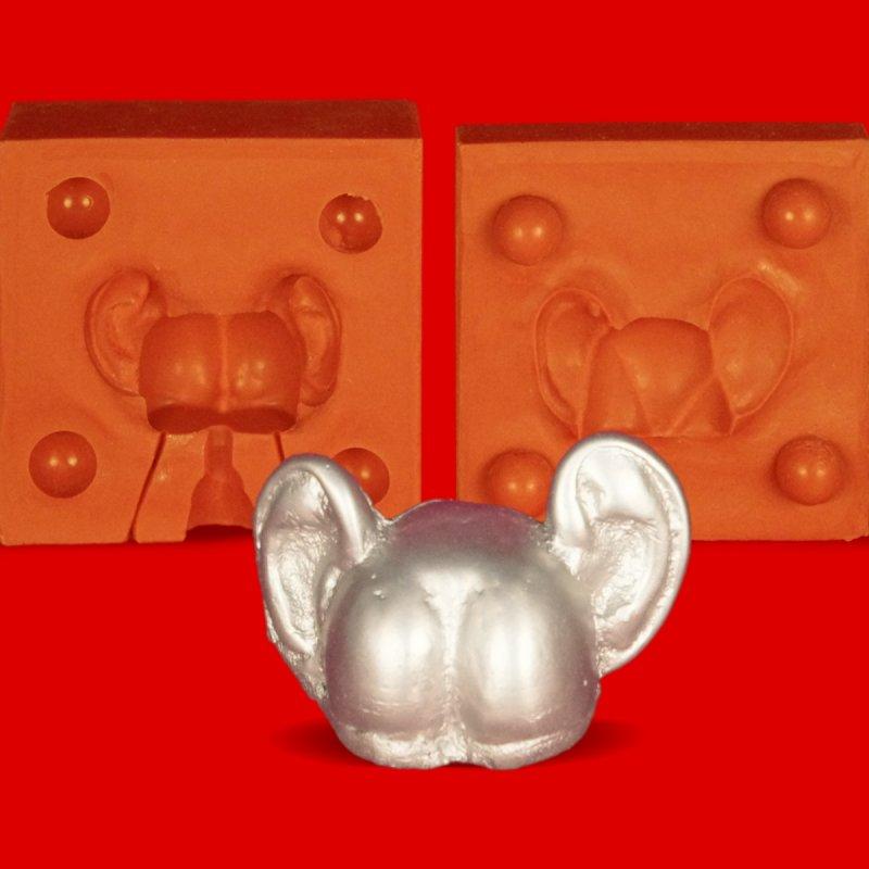 Zinn Giessform Arsch mit Ohren  - Silikonform hitzebeständig - benötigt ca. 50g Reinzinn Zinn Giessform Arsch mit Ohren  - Silikonform hitzebeständig - benötigt ca. 50g Reinzinn