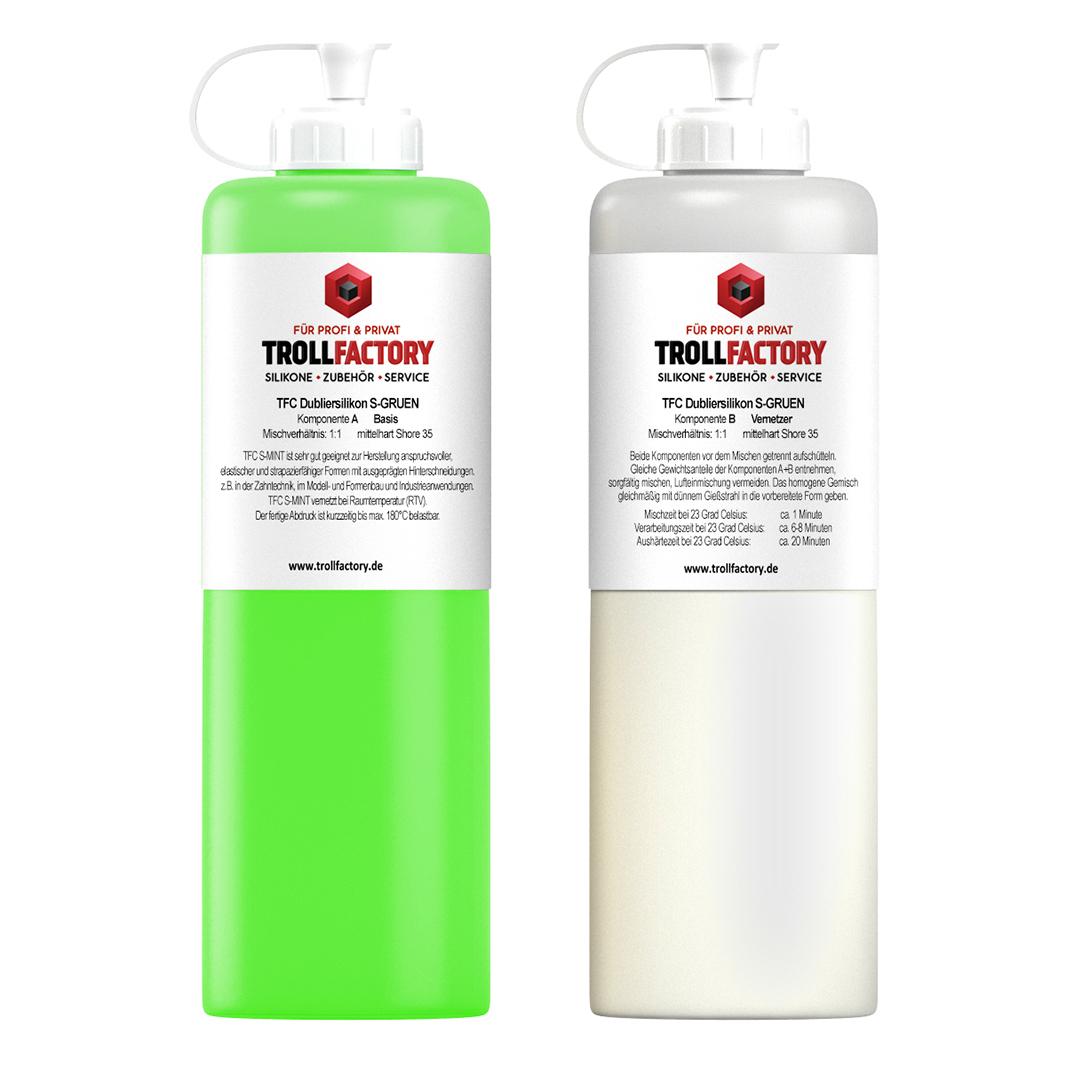 TFC Dubliersilikon S-GRUEN mittelhart Shore 35 1:1 NV  - Größe: 2kg (2x1kg) TFC Dubliersilikon S-GRUEN mittelhart Shore 35 1:1 NV  - Größe: 2kg (2x1kg)