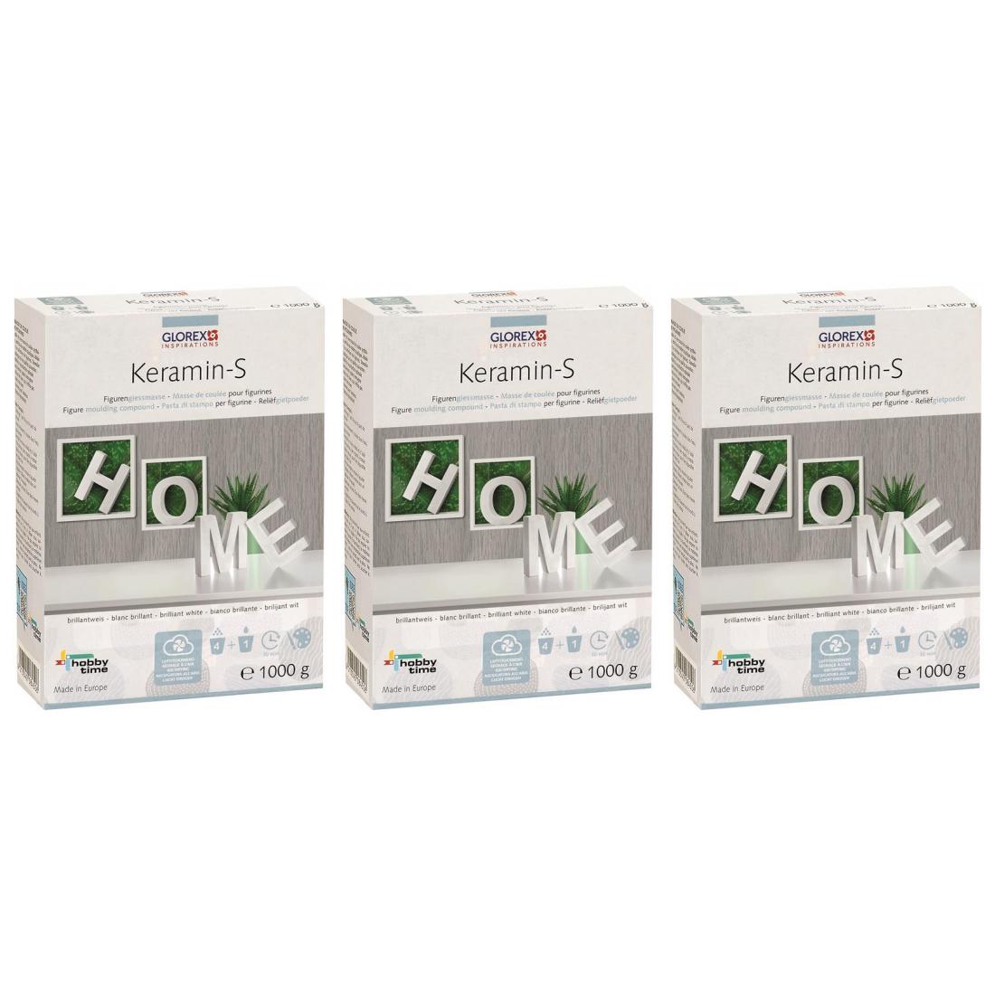 Keramin-S Wetterfest schneeweiss - Größe: 3 x 1kg Packung