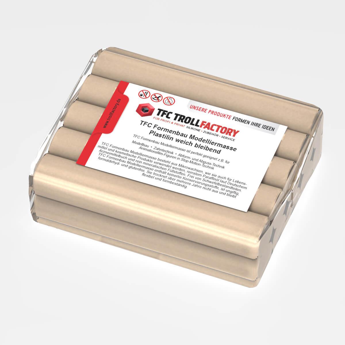 TFC Formenbau Modelliermasse natur Plastilin weich bleibend schwefelfrei  - Größe: 500g TFC Formenbau Modelliermasse natur Plastilin weich bleibend schwefelfrei  - Größe: 500g