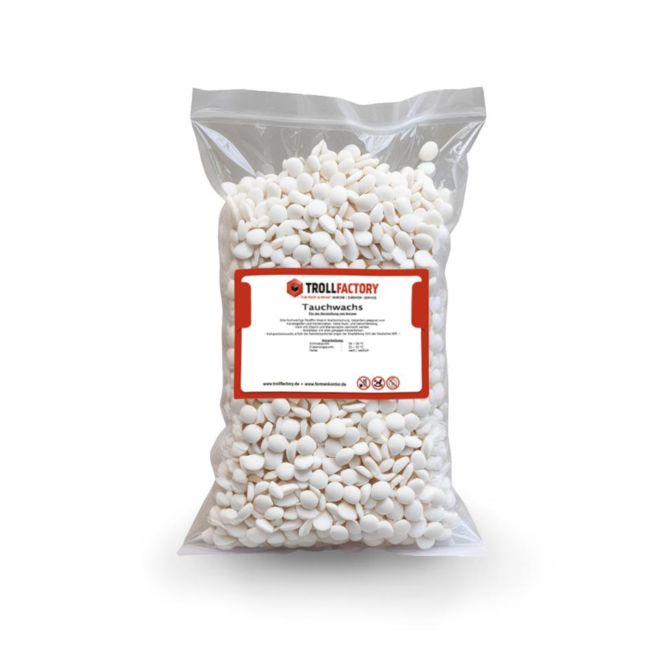 Tauchwachs Kerzenwachs weiß Wachspastillen - Größe: 25 kg