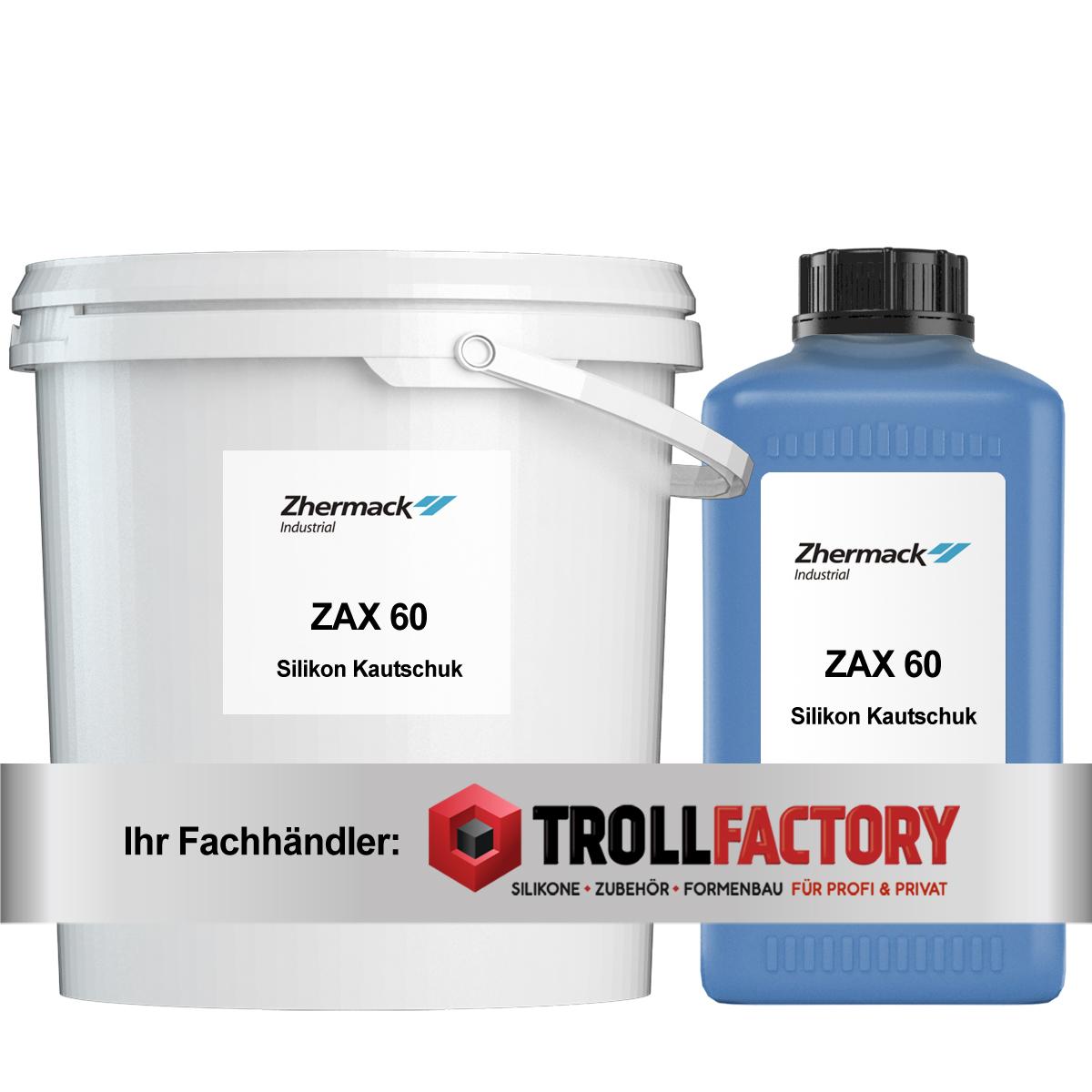 Zhermack Silikon Kautschuk ZAX 60 Shore 60 5,5kg Base plus Catalyst 10:1 Zhermack Silikon Kautschuk ZAX 60 Shore 60 5,5kg Base plus Catalyst 10:1