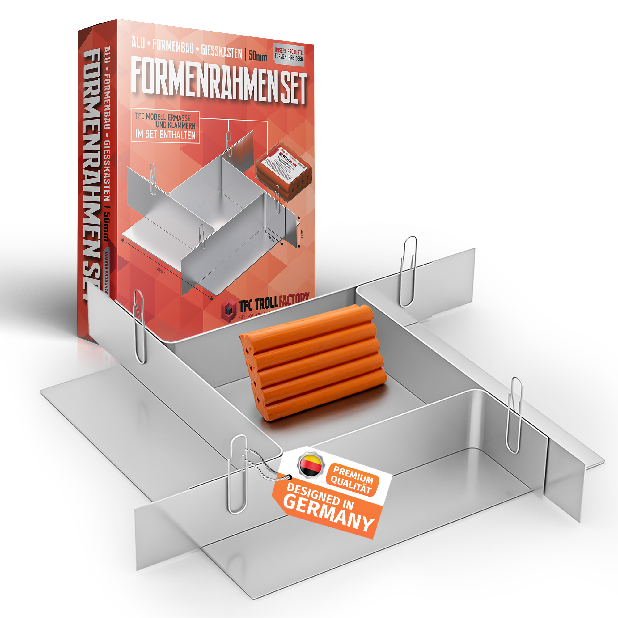 TFZ Formenrahmen-SET ALU Formbaurahmen Giesskasten Rahmen Formenbau 100mm