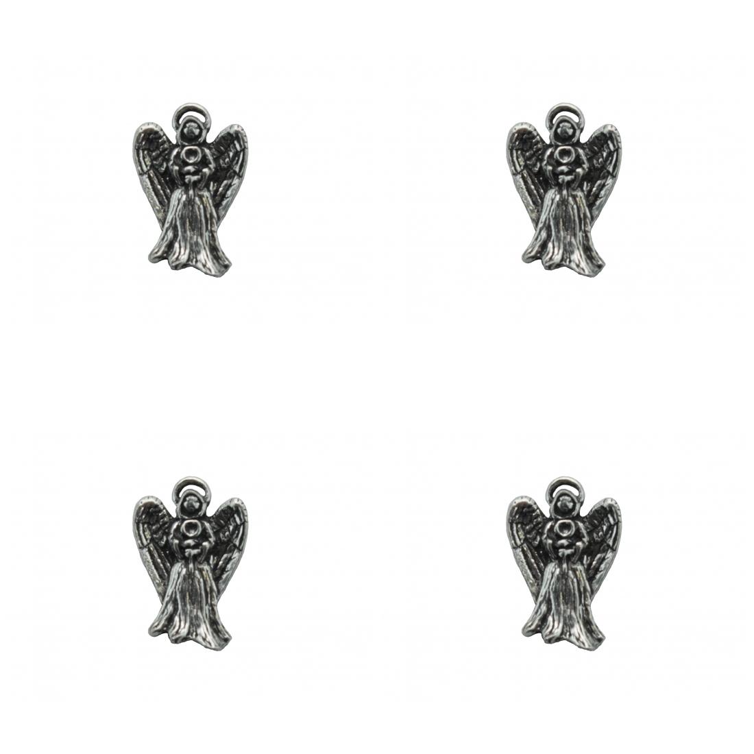 4 x Pin Anstecker Badge Engel Flügel geschlossen 2,6x2,4cm