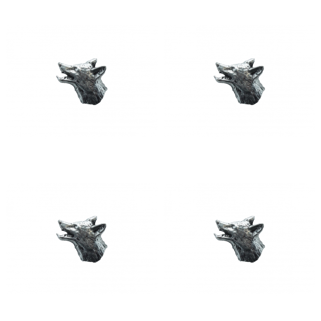4 x Pin Anstecker Badge Kopf Fuchs klein, 1x1,3cm
