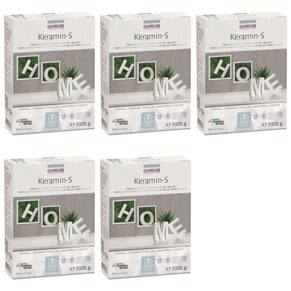Keramin-S Wetterfest schneeweiss - Größe: 5 x 1kg Packung