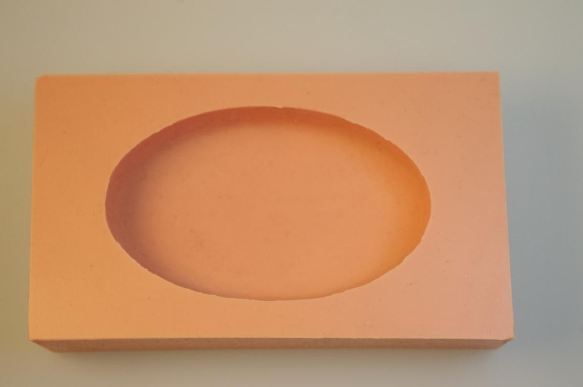Giessform Silikonform lebensmittelecht oval Ei Relief