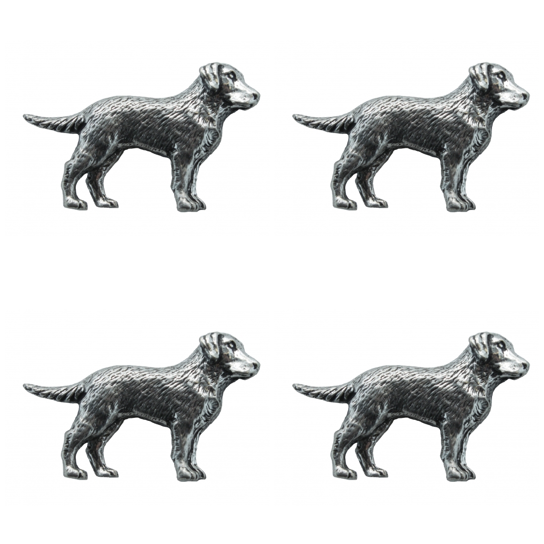 4 x Pin Anstecker Badge Labrador, 4,3x2,5cm