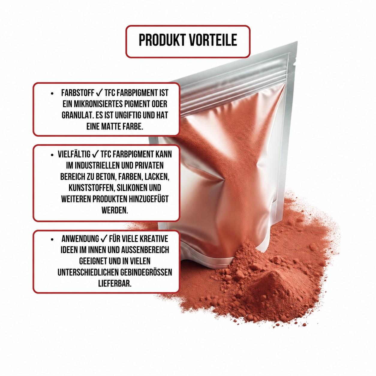 TFC Farbpigment Oxid terracotta - Größe: 2 kg
