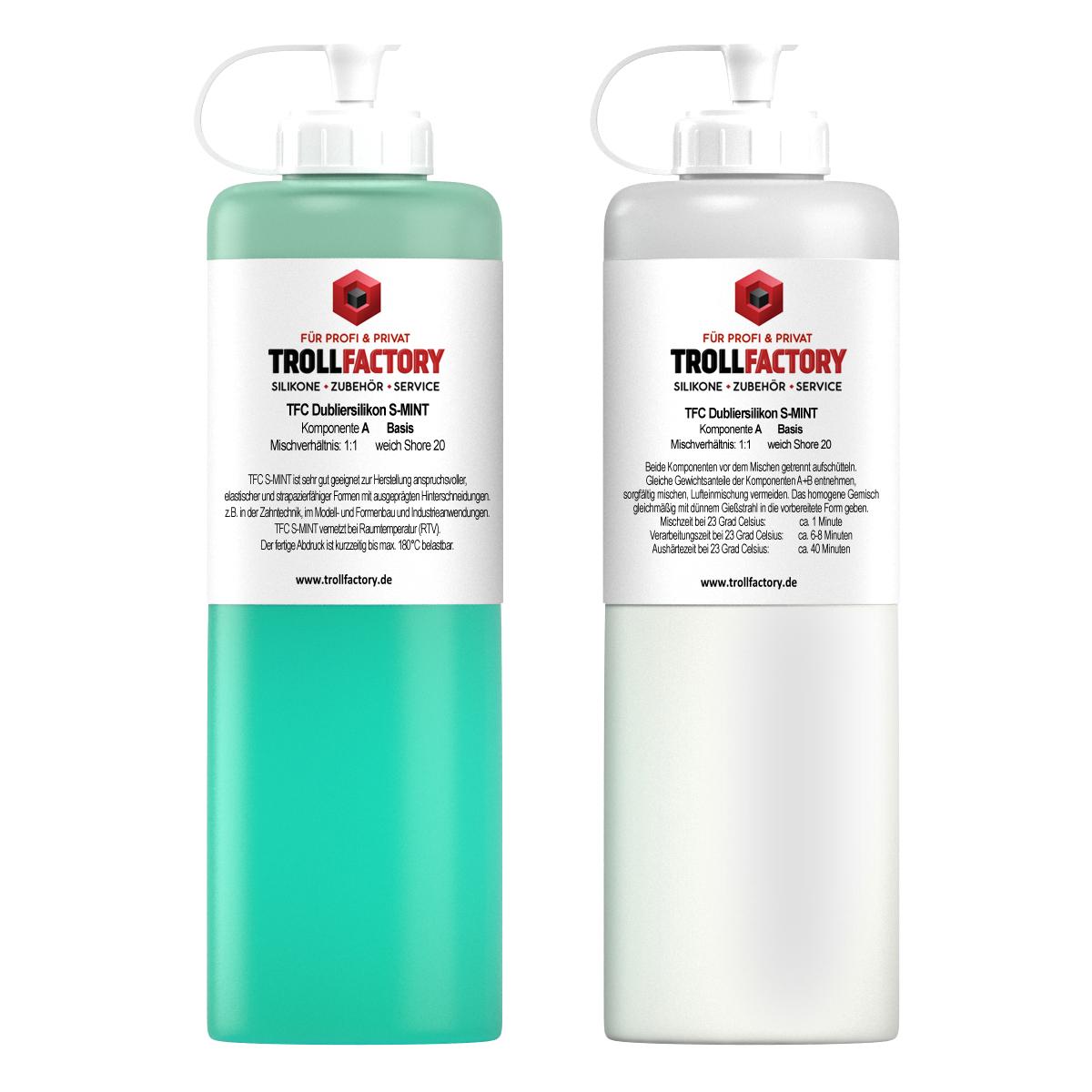 TFC Dubliersilikon S-MINT weich Shore 20 1:1 NV - Größe: 500g (2x250g) TFC Dubliersilikon S-MINT weich Shore 20 1:1 NV - Größe: 500g (2x250g)