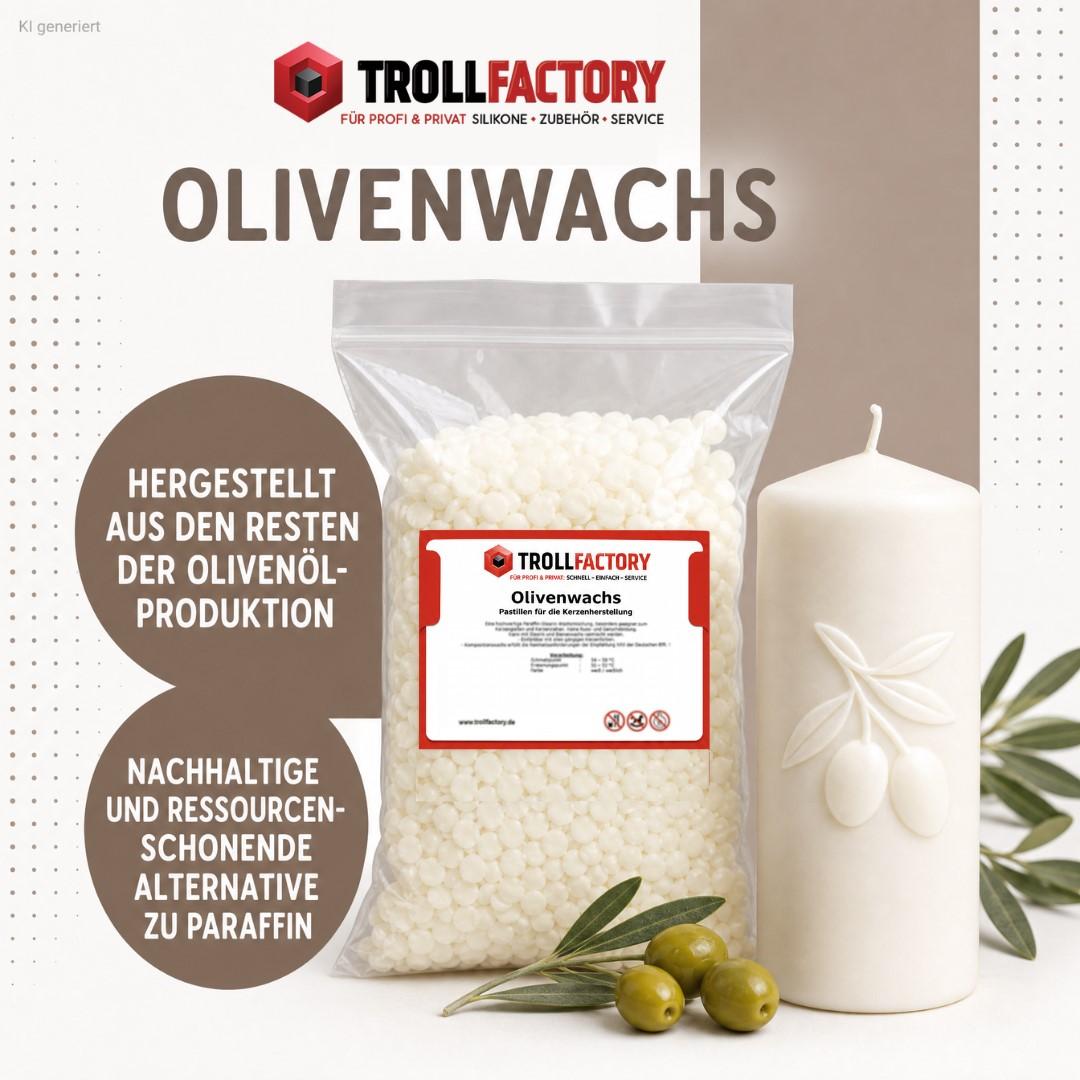 Olivenwachs Kerzenwachs vegan Kerzen gießen Naturbasis TOP Wachs Pastillen - Größe: 2 kg
