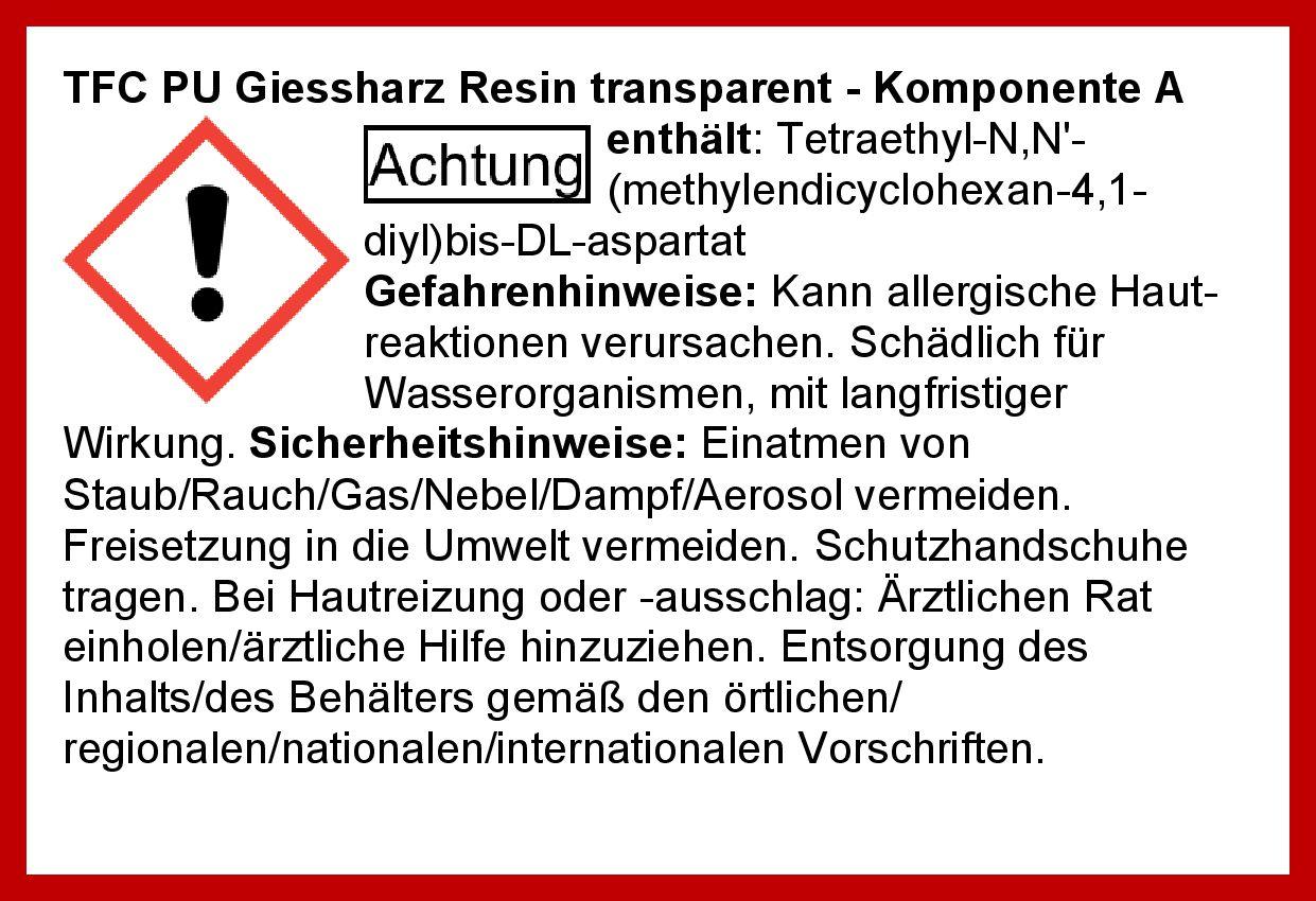 TFC PU Giessharz Resin transparent - Größe: 487,5 g (250g A + 237,5g B)