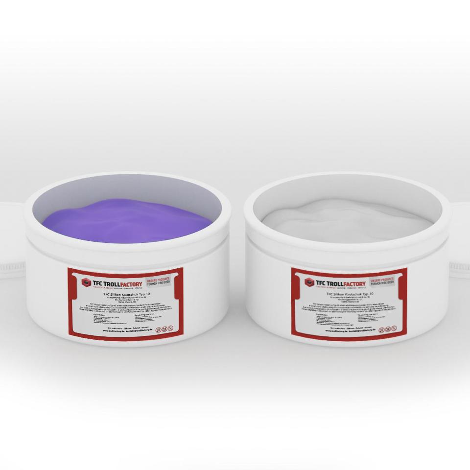 TFC Silikon Kautschuk Typ 10 Knetsilikon knetbar mittelhart Shore 38 1:1 - Größe: 10 kg  TFC Silikon Kautschuk Typ 10 Knetsilikon knetbar mittelhart Shore 38 1:1 - Größe: 10 kg