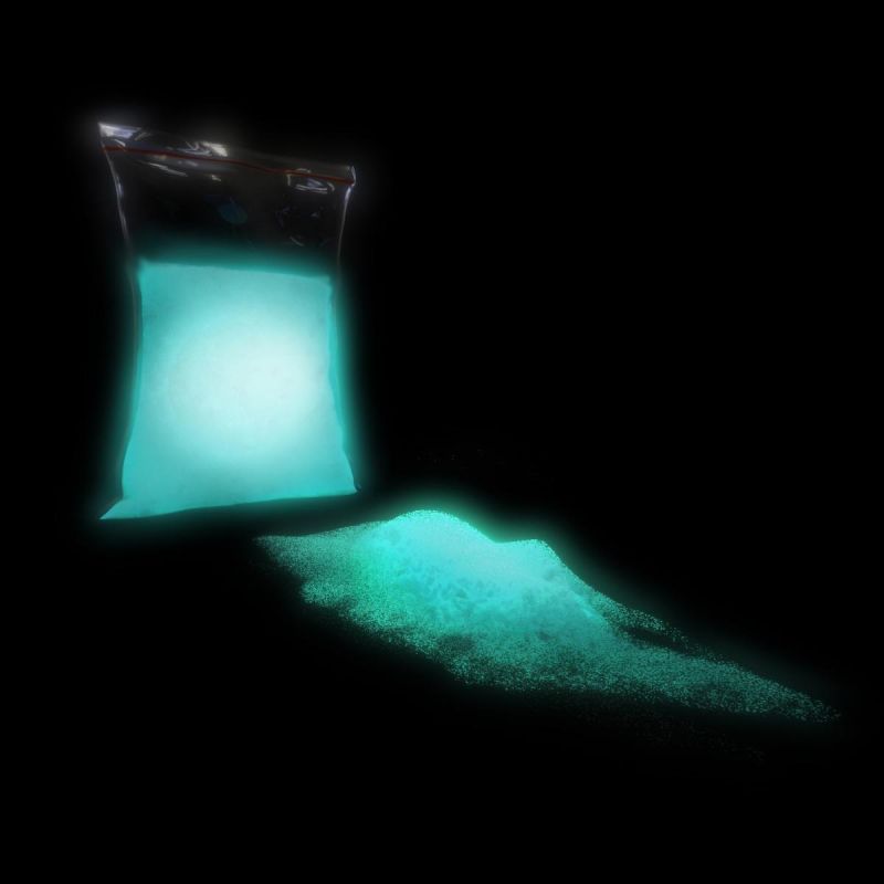 TFC Nachleuchtpigment Leuchtpulver Farbe in der Nacht blau-grün