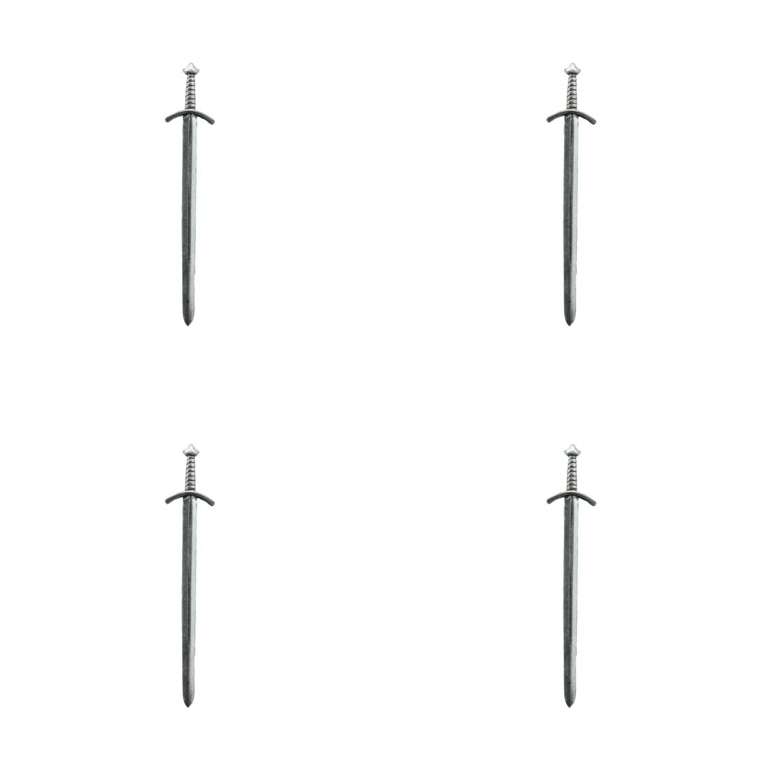 4 x Pin Anstecker Badge Sempach Schwert, 6,6x1,3cm