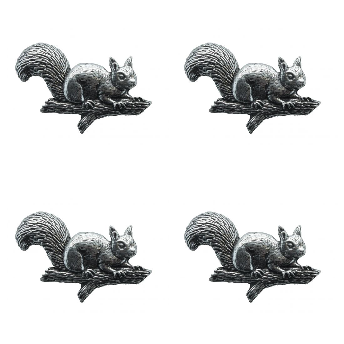 4x Pin Anstecker Badge Eichhörnchen, 2,4x4,2cm