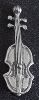 Brosche Geige, 5,2x1,5cm