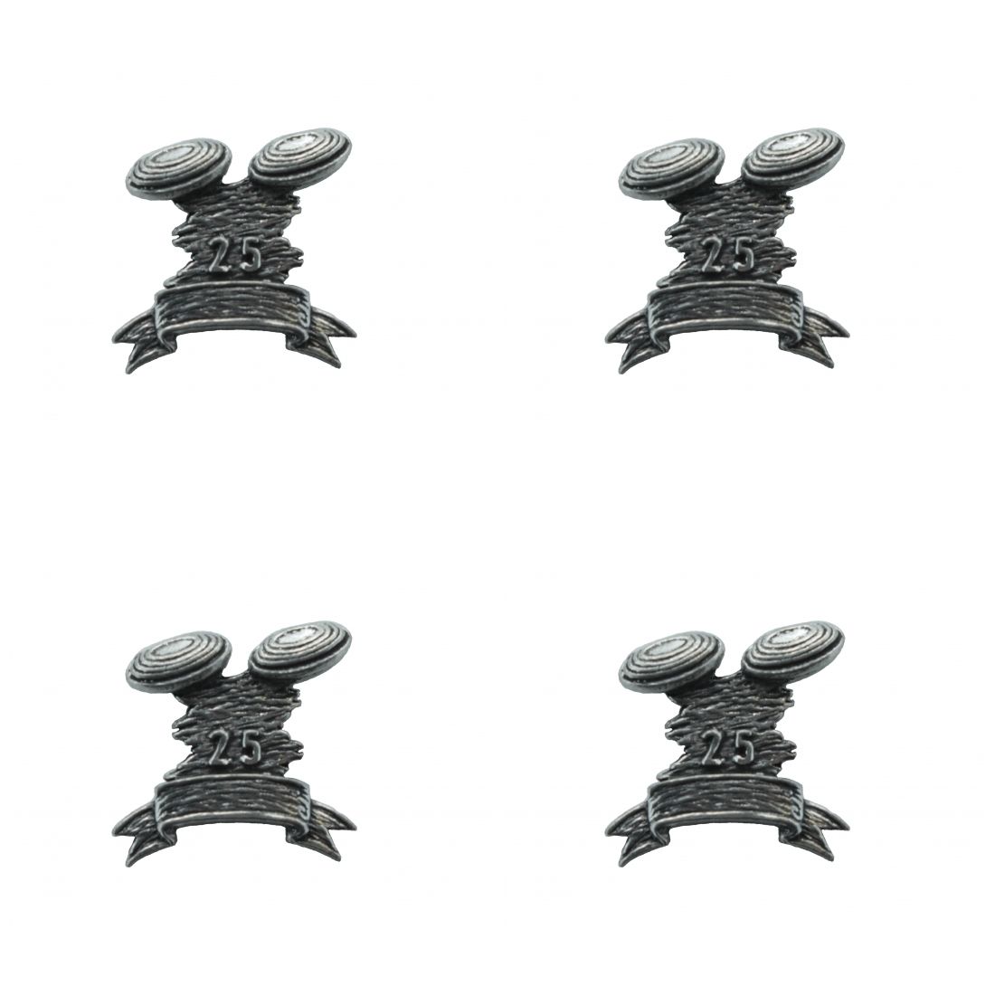 4 x Pin Anstecker Badge Tontauben, 2,4x2,4cm