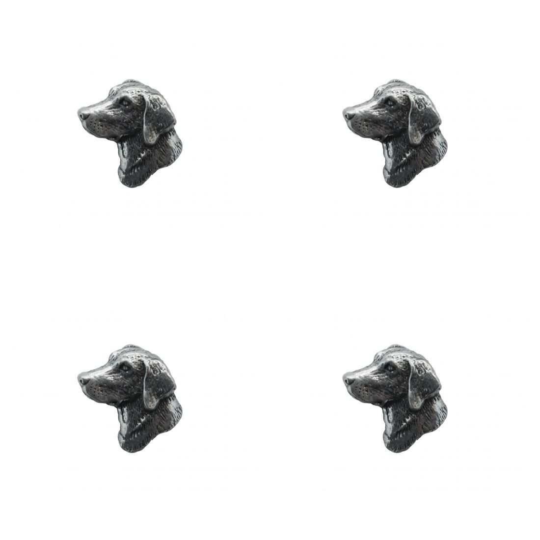 4x Pin Anstecker Badge Kopf Labrador klein, 1,9x1,9cm,