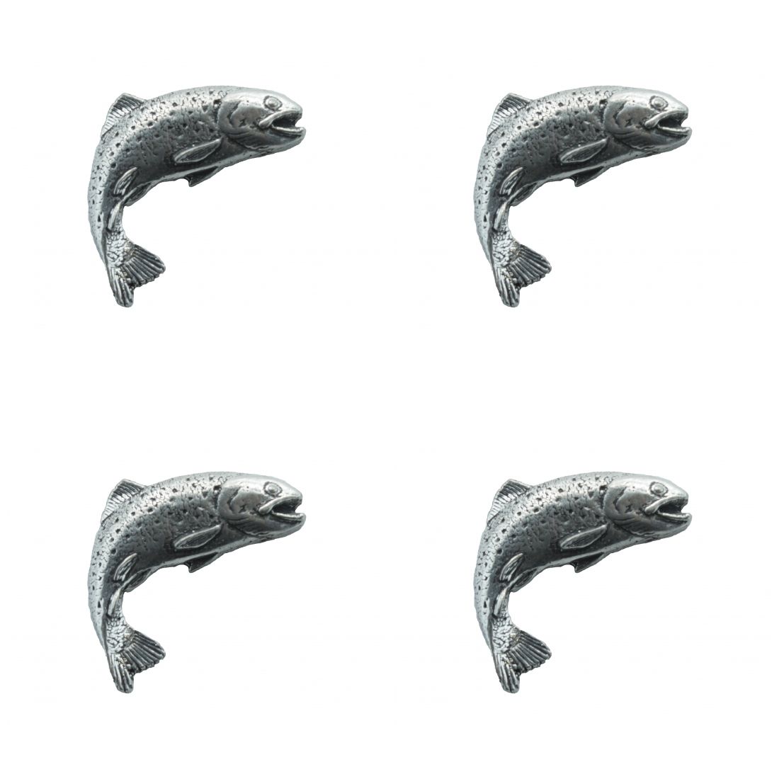 4 x Pin Anstecker Badge Forelle, 3,4x2,4cm,,
