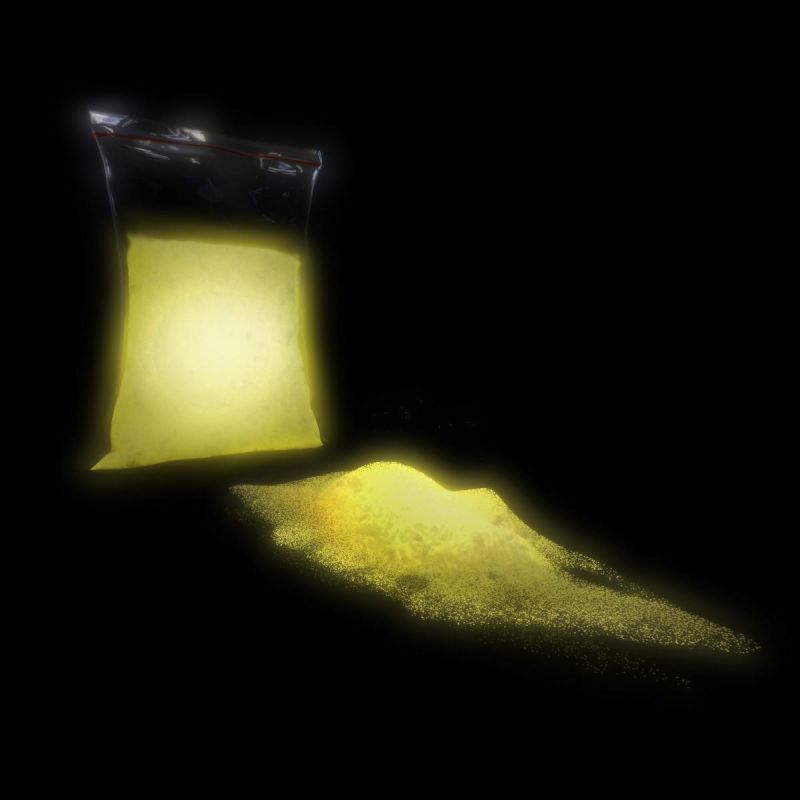 TFC Nachleuchtpigment Leuchtpulver Farbe in der Nacht gelb