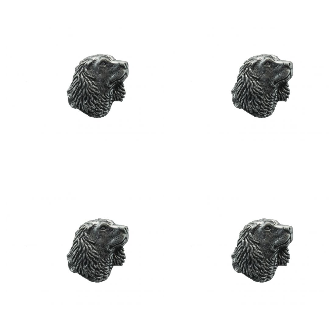 4x Pin Anstecker Badge Kopf Cockerspaniel klein, 2x1,9cm,