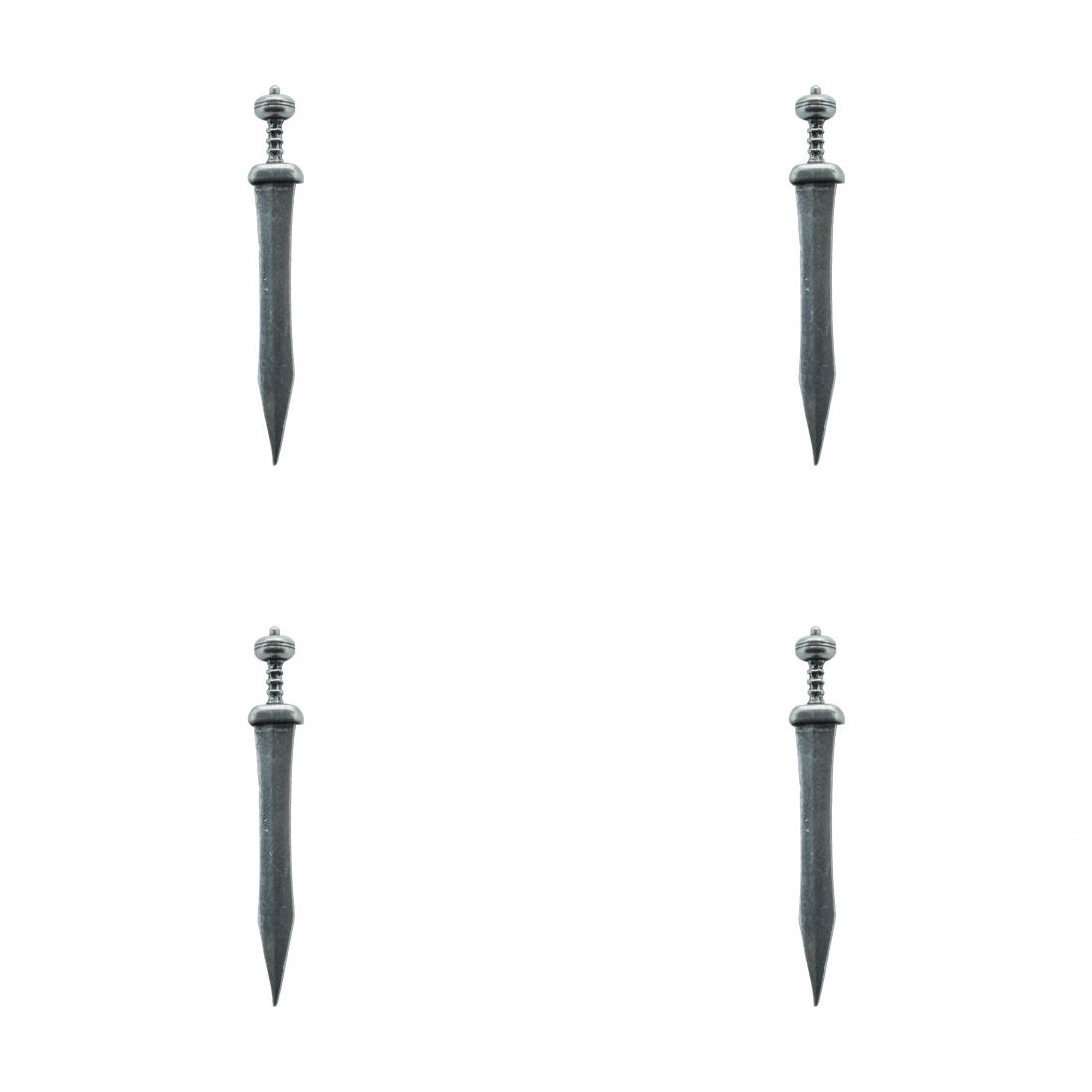 4x Pin Anstecker Badge Römisches Kurzschwert Gladius, 5,5x0,8cm