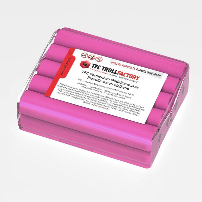 TFC Formenbau Modelliermasse pink Plastilin weich bleibend schwefelfrei