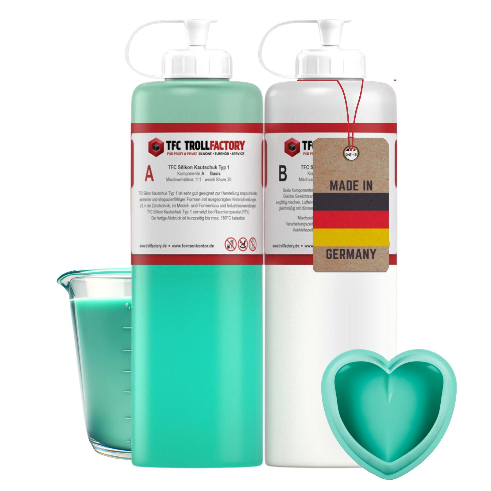 AWASIL® Novo 40 | Premium Silikon-Knetmasse | MV 1:1 | 40 Shore A | 2x0,5 kg (1 kg) - WAGNER Silicones - Onlineshop